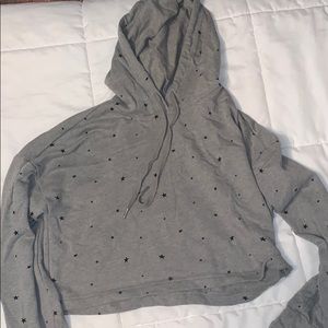 star cropped hoodie